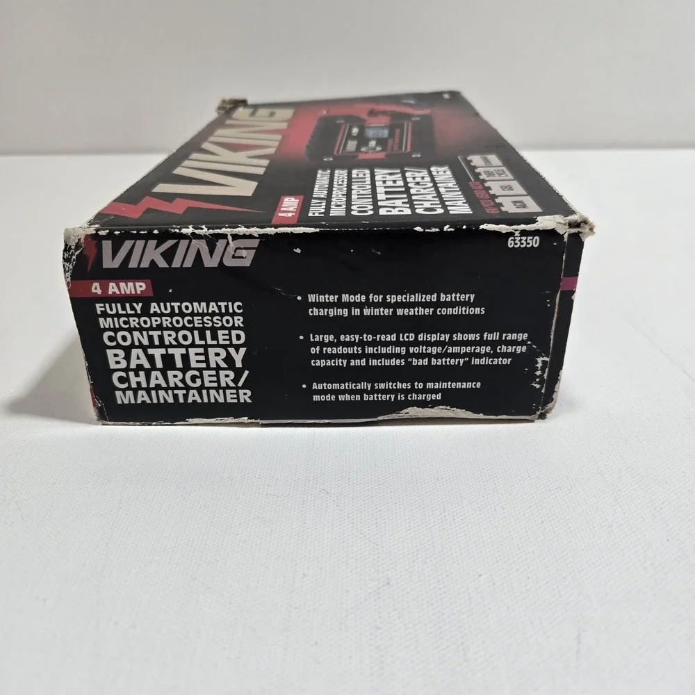 Viking 63350 4 Amp Fully Automatic Microprocessor Controlled Battery Charger